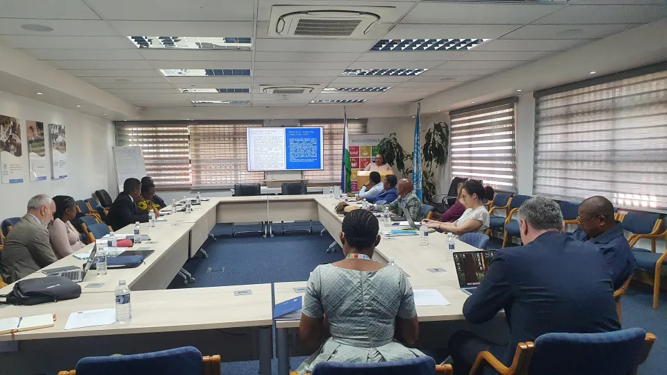 Una muestra representativa de los miembros del Comité Directivo del Proyecto durante la presentación de los objetivos del proyecto y los Términos de Referencia del Comité Directivo del Proyecto.